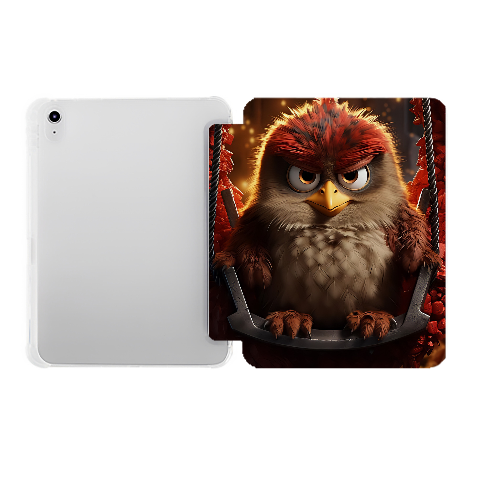（画像用） Angry Birds アングリーバード IPad ケース ペン収納付き 三つ折りスタンド PUレザー×シリコン 対応機種9.5/10.5/10.9インチ